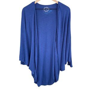 Blue Life navy blue cocoon dolman open front long sleeve jacket cardigan small